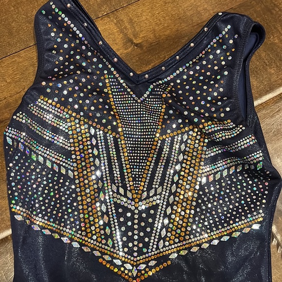 Gold Over American Tour Gymnastics Leotard - Picture 5 of 5
